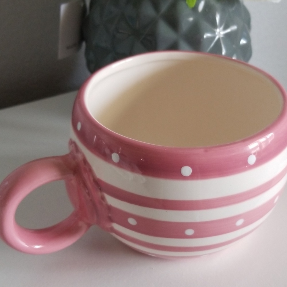 Coffee Lover Mug XL Pink and White - Picture 5 of 5